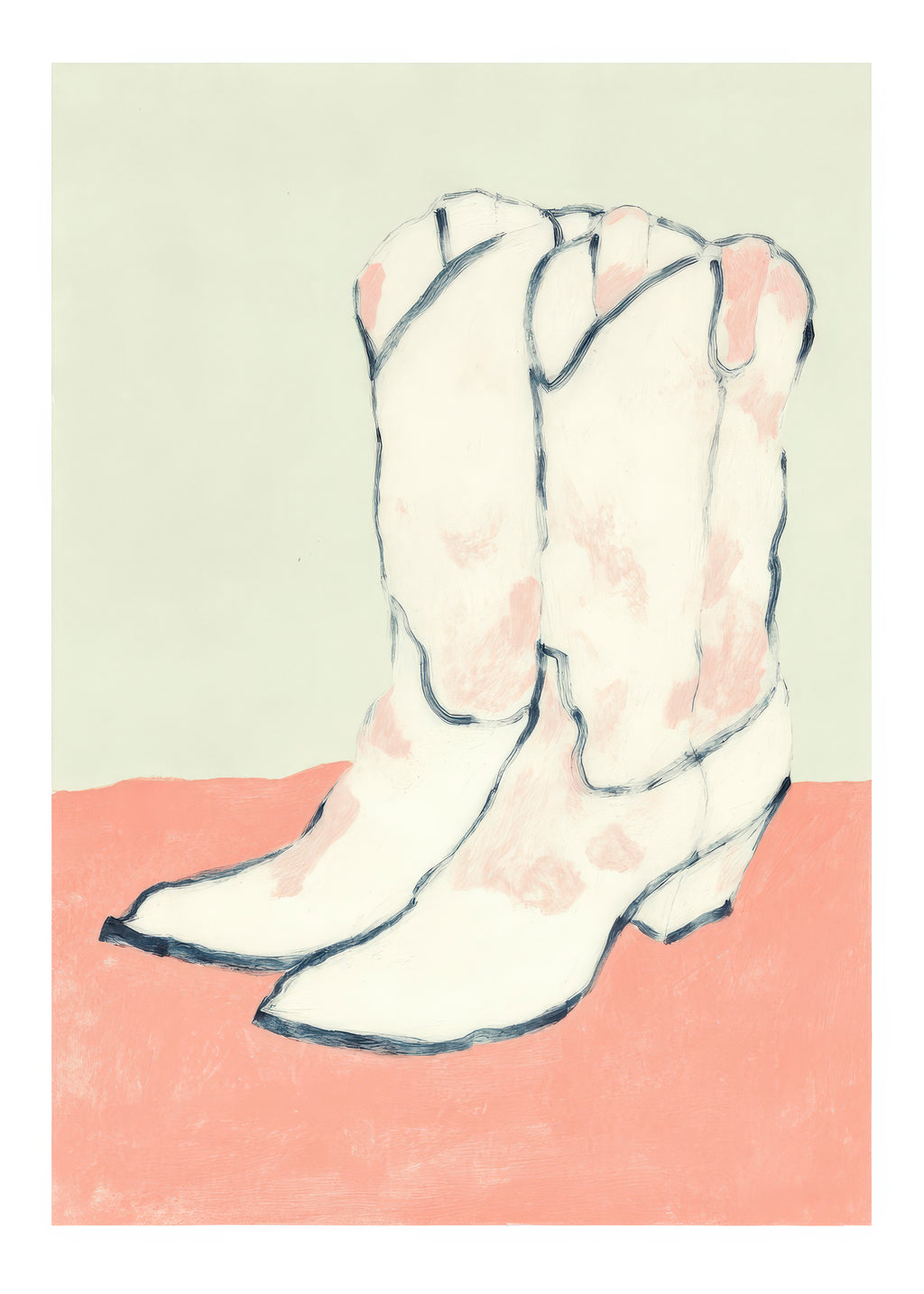 White Boots - Unframed art print