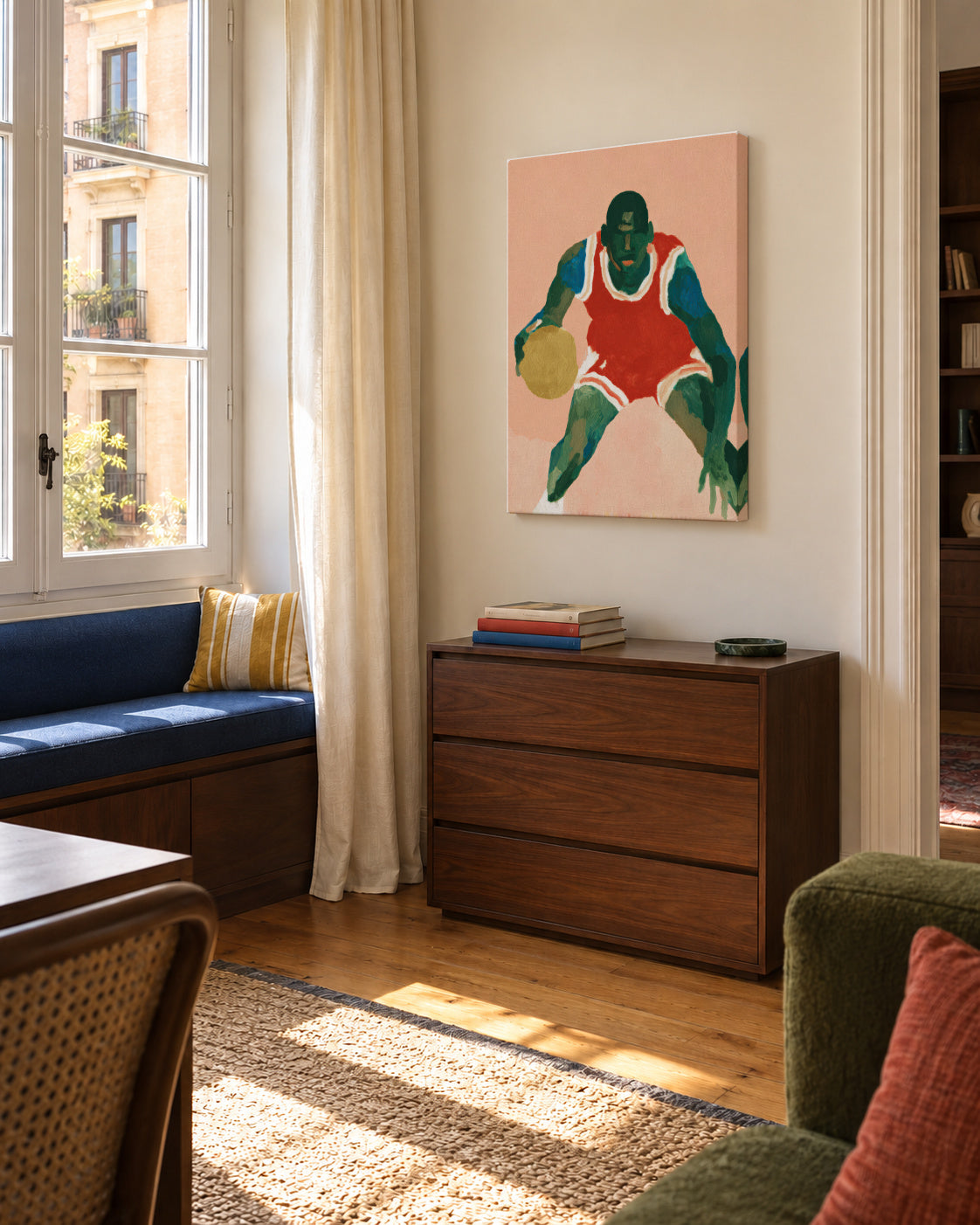 Basketball Legend - Unframed canvas in an interior
