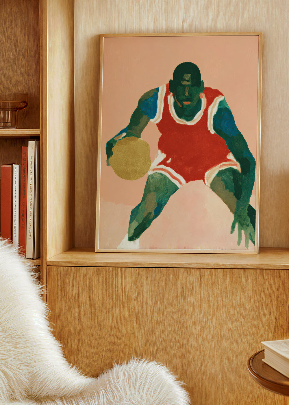 Basketball Legend - Framed poster in an interior
