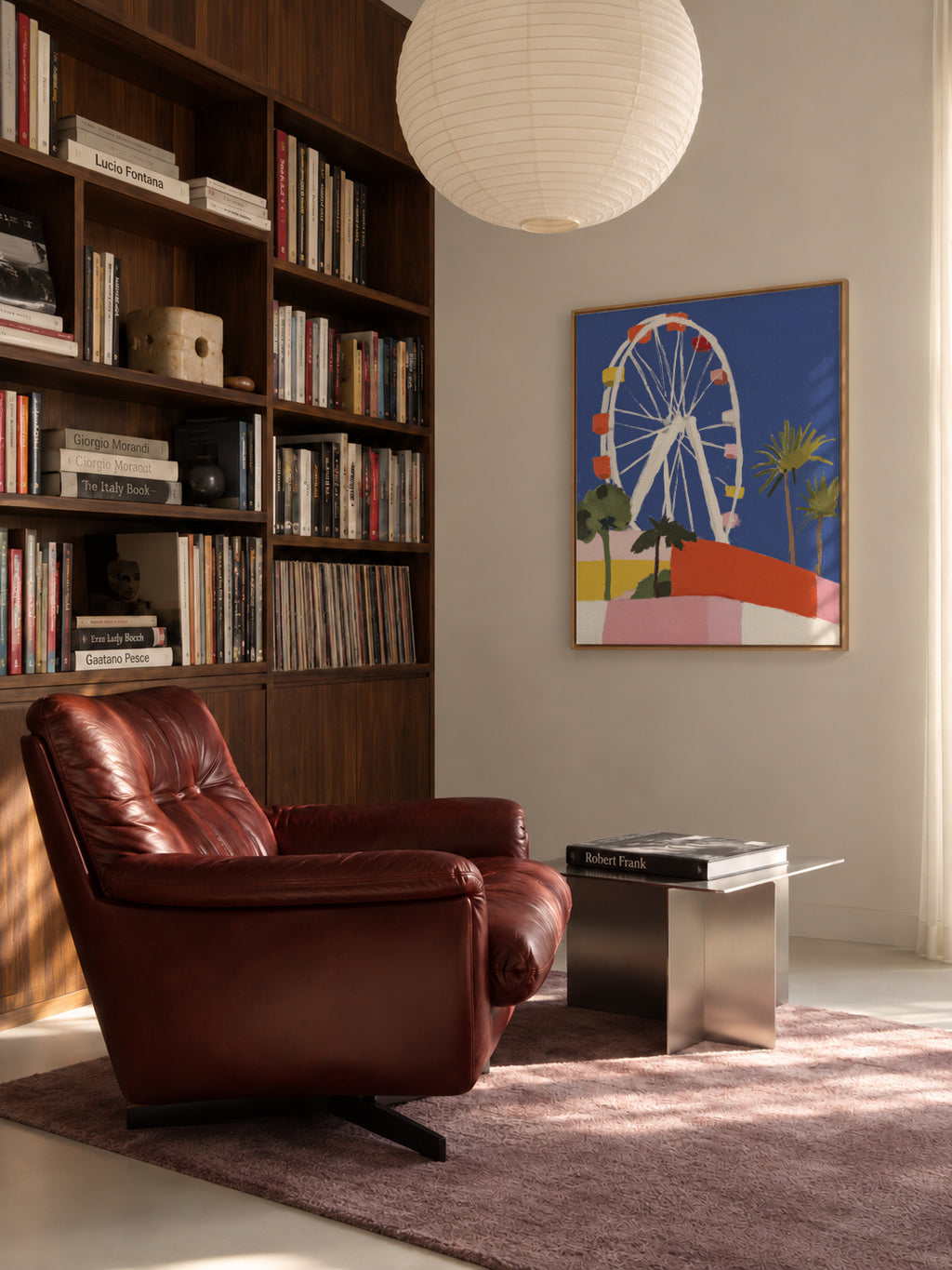 Ferris Wheel - Framed canvas in an interior