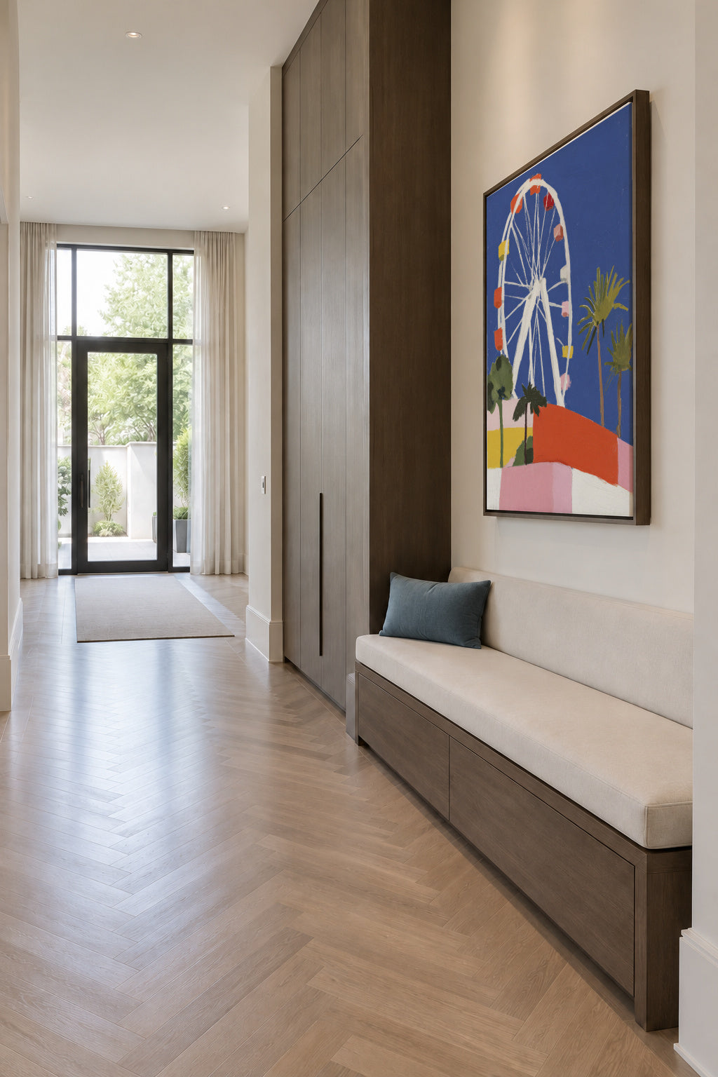 Ferris Wheel - Framed canvas in an interior