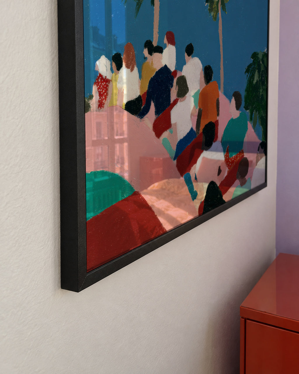 Rollercoaster Crowd - Framed poster detail