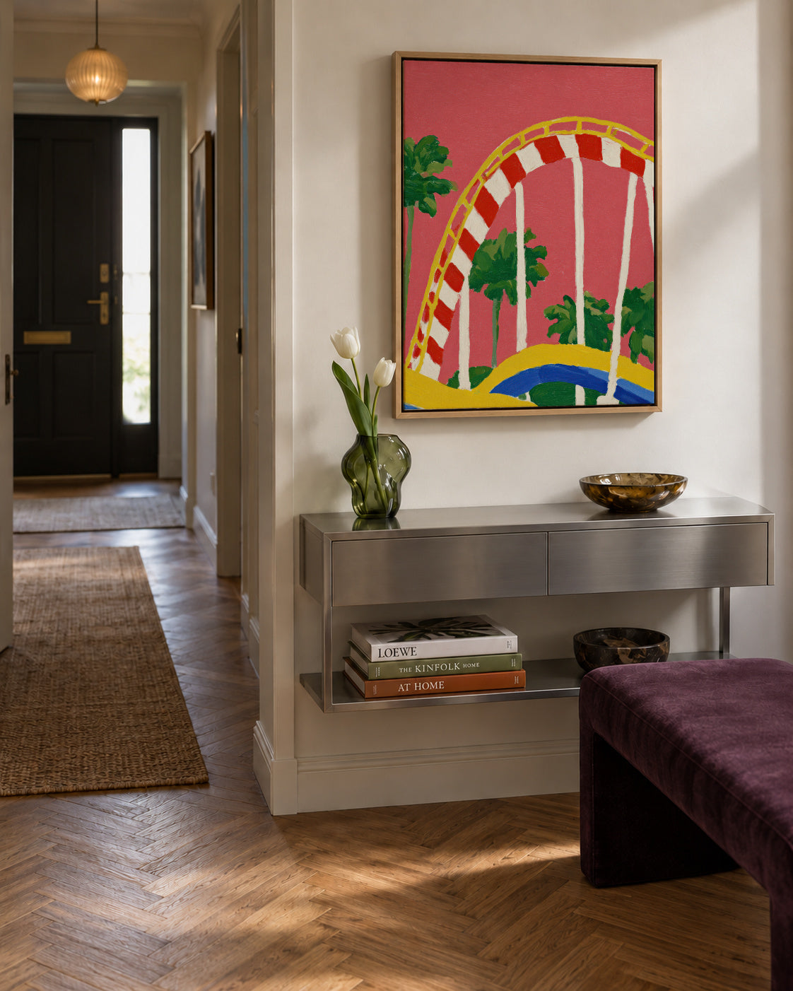Summer Coaster - Framed canvas in an interior