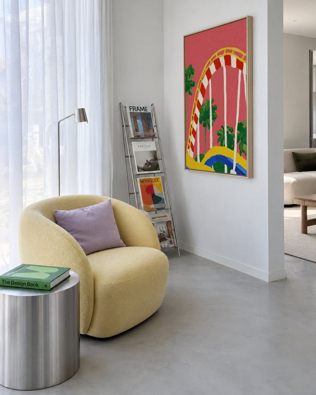 Summer Coaster - Framed canvas in an interior