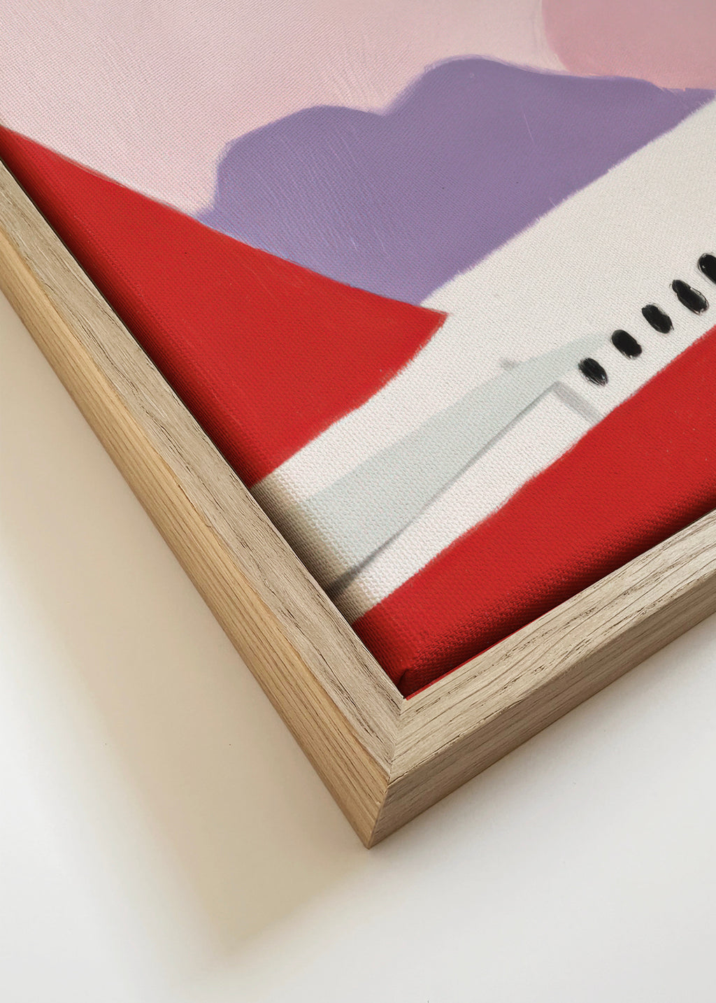 Pink Flight - Framed canvas detail