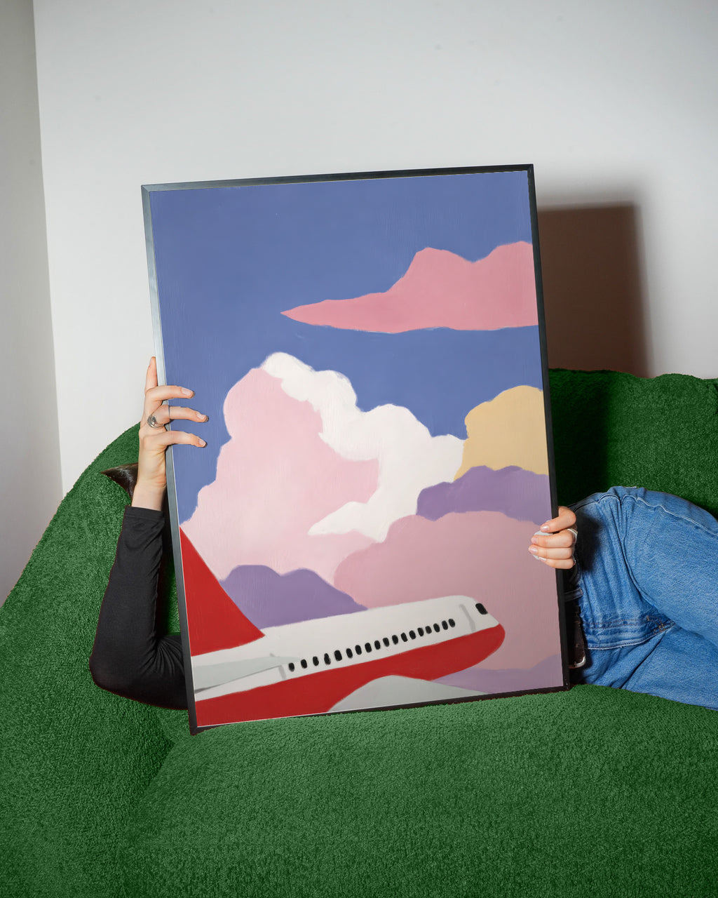 Pink Flight - Framed poster detail
