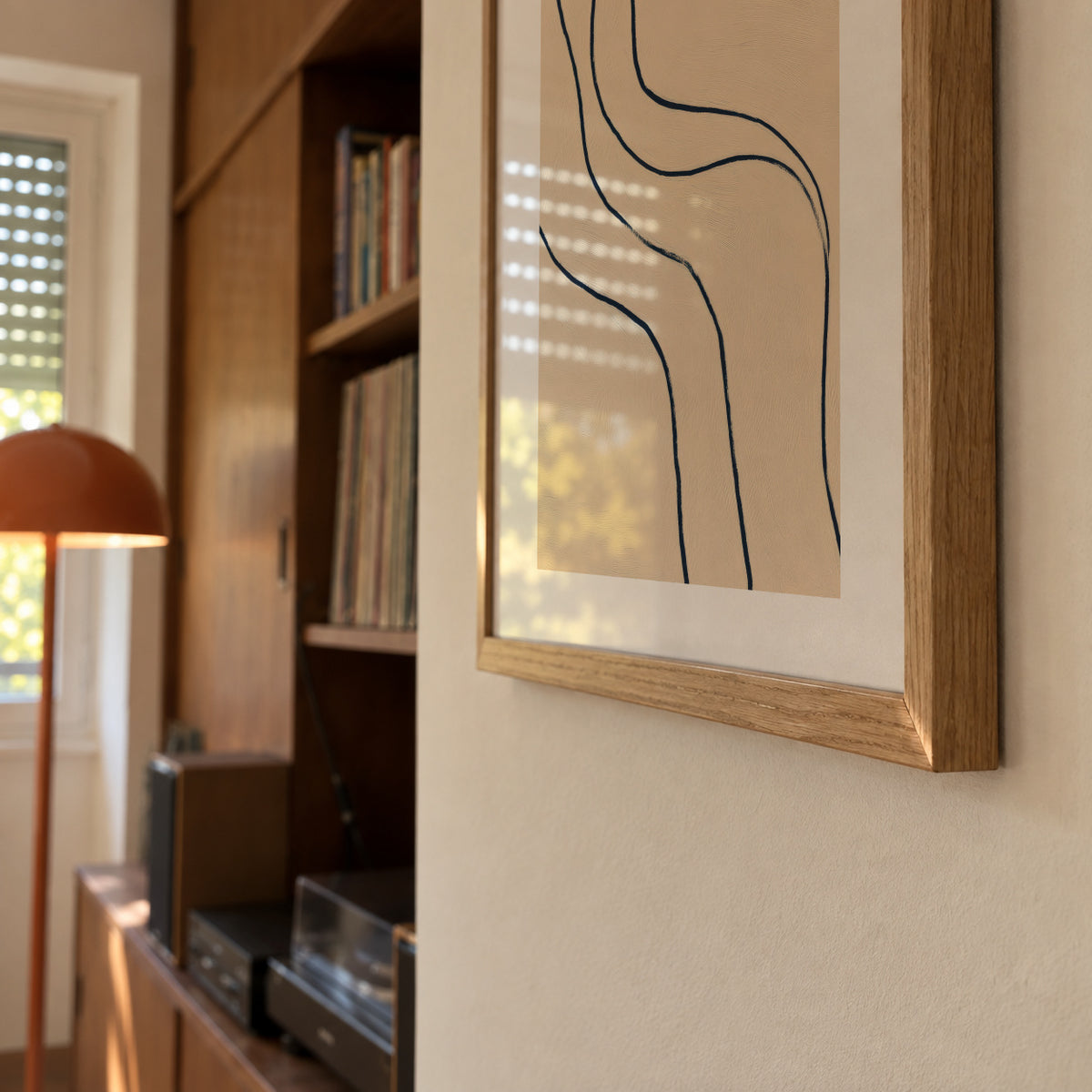Flowing Lines - Framed poster detail