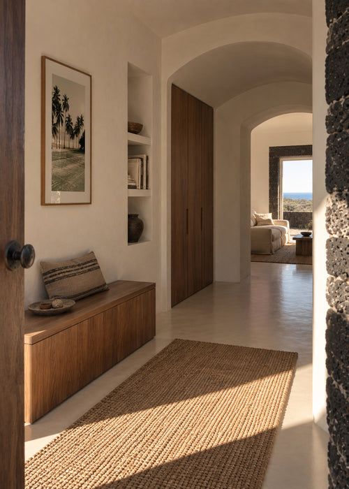 Palm Shadows - Framed poster in an interior