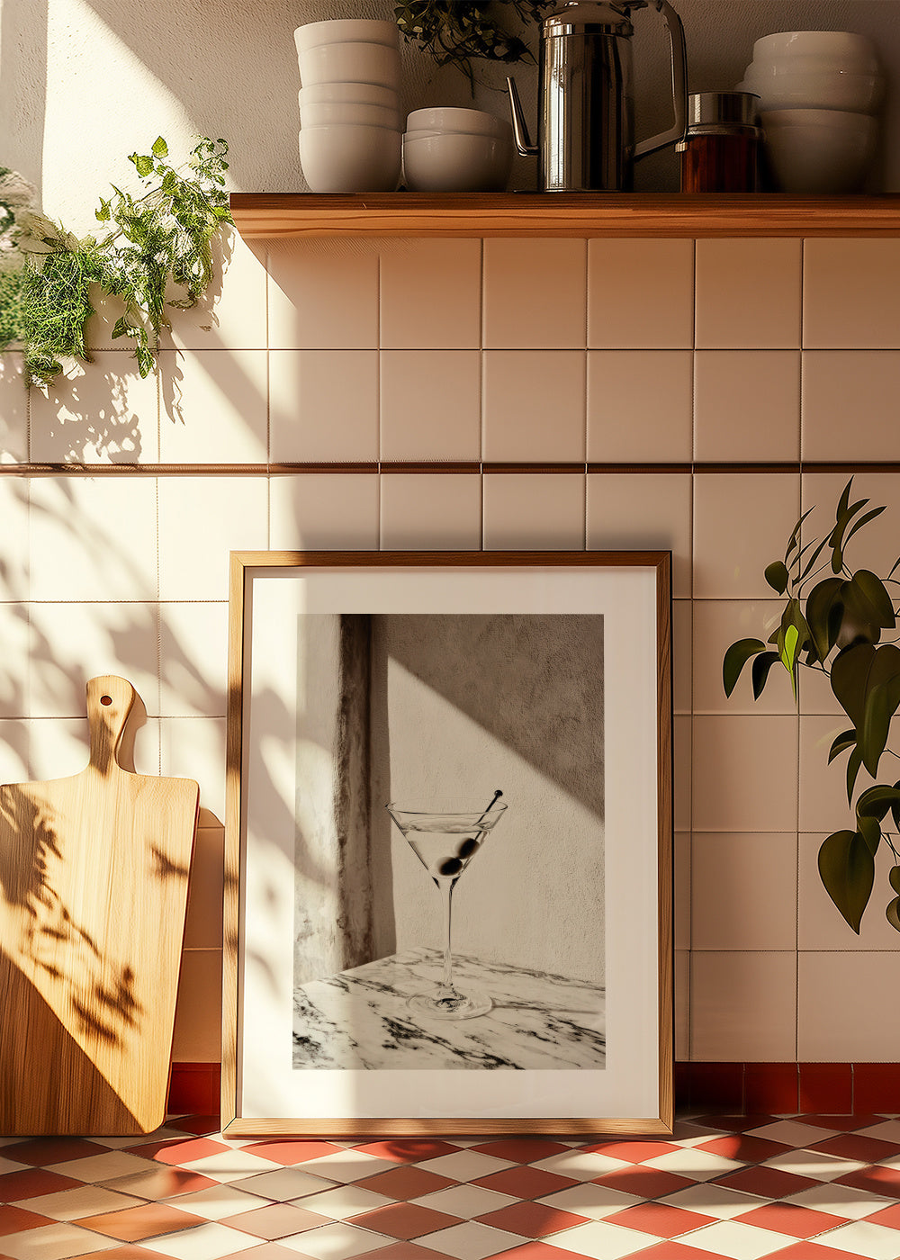 Martini Light - Framed poster in an interior