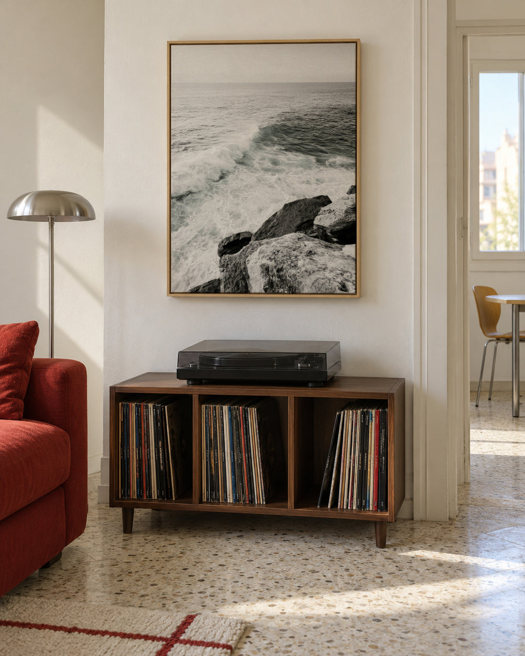 Ocean Cliffs - Framed canvas in an interior