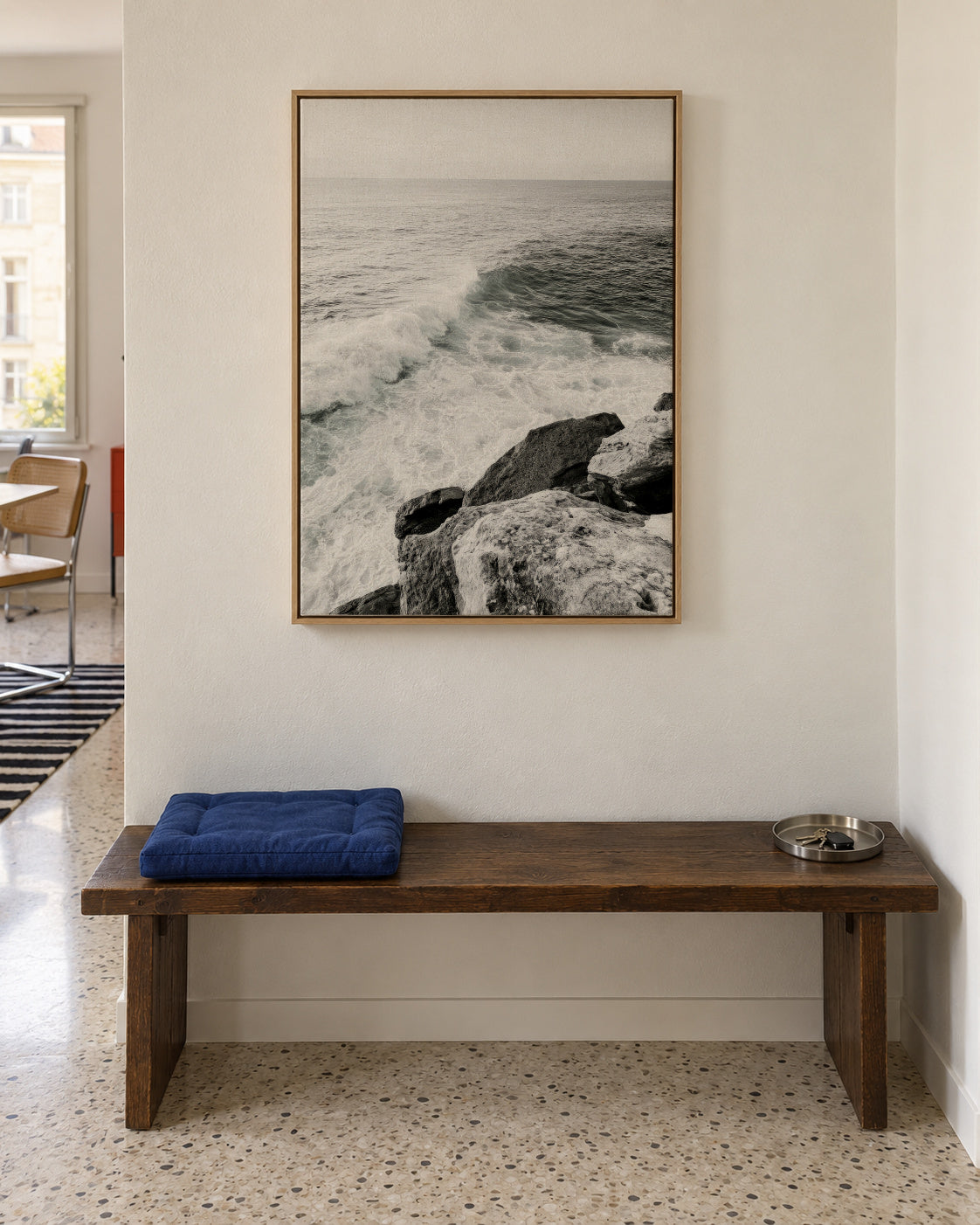 Ocean Cliffs - Framed canvas in an interior