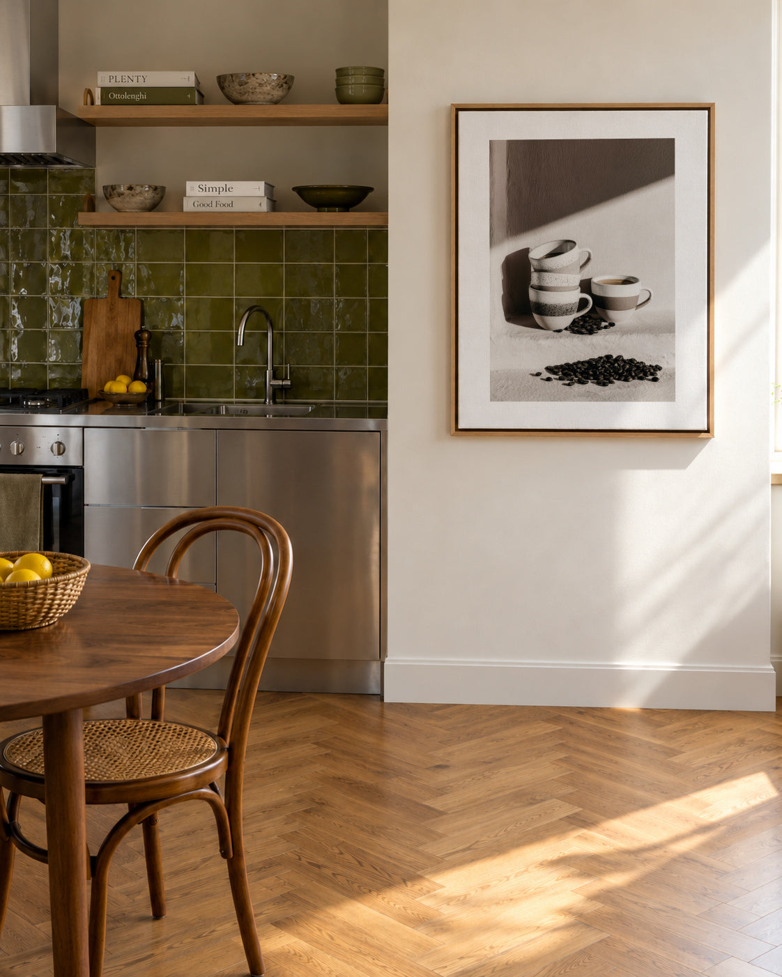 Coffee Ritual - Framed canvas in an interior