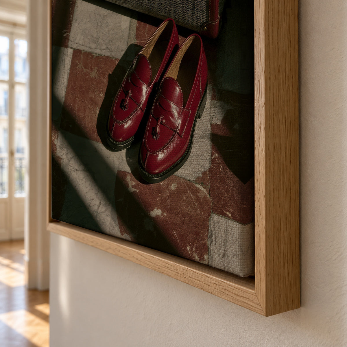 Red Shoes Club - Framed canvas detail