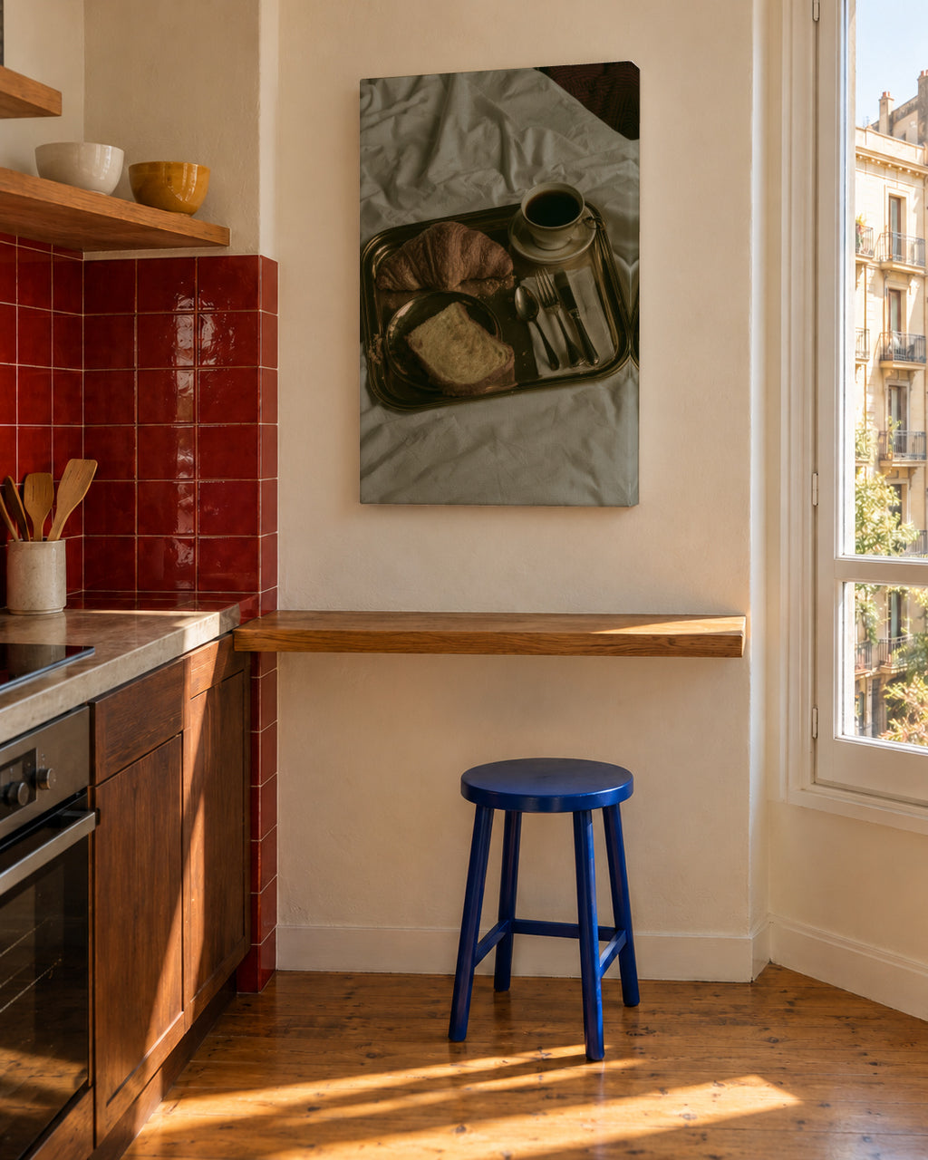 Breakfast in Bed - Unframed canvas in an interior