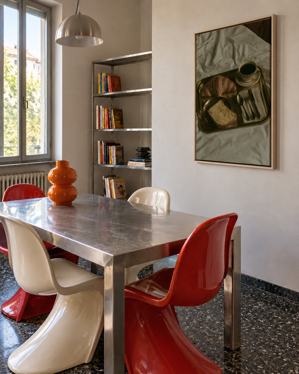 Breakfast in Bed - Framed canvas in an interior