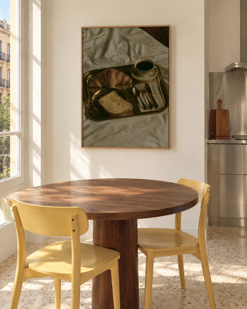 Breakfast in Bed - Framed canvas in an interior