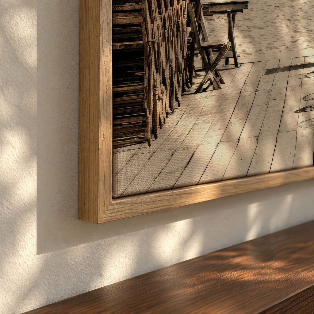 Open Terrace - Framed canvas detail