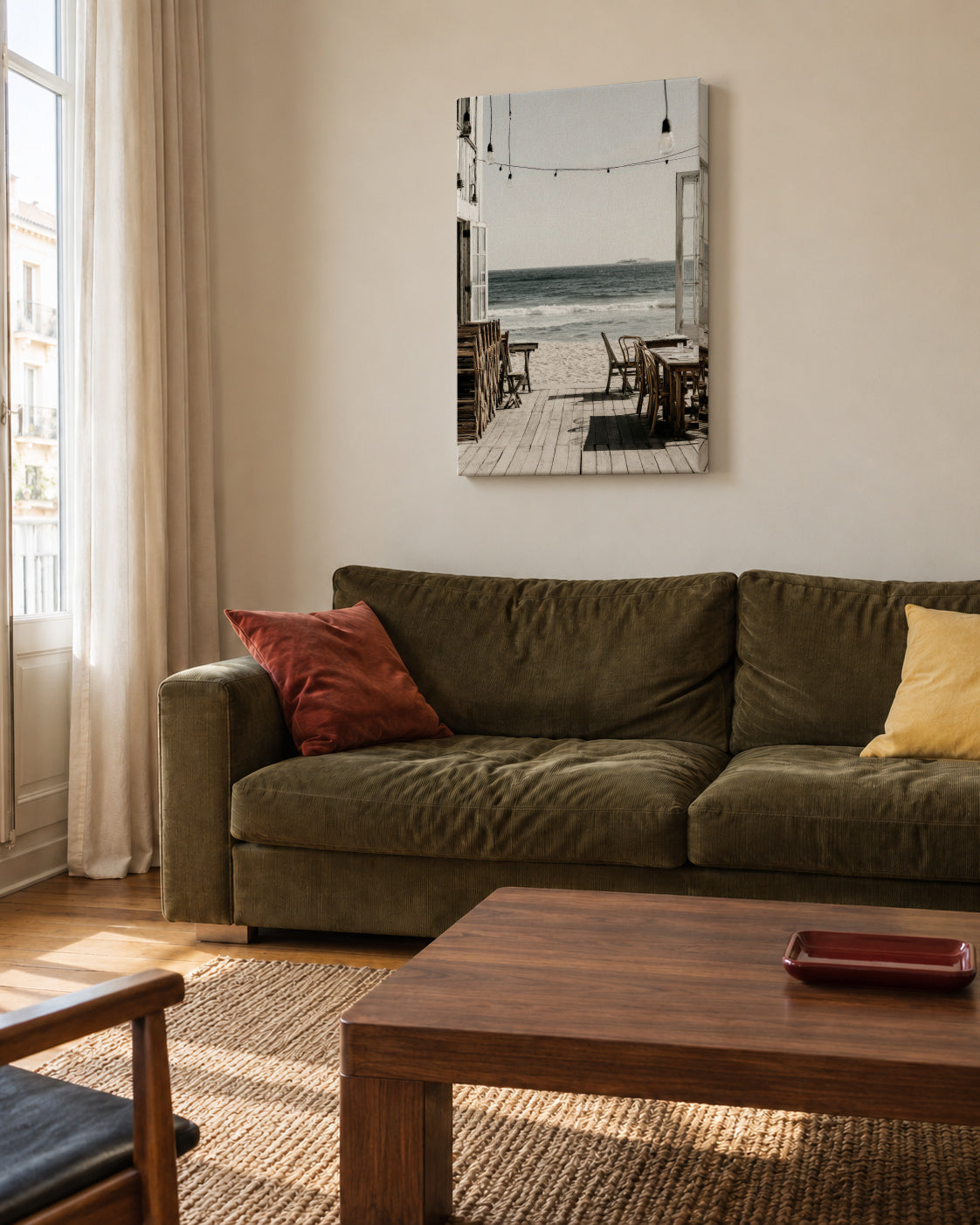 Open Terrace - Unframed canvas in an interior