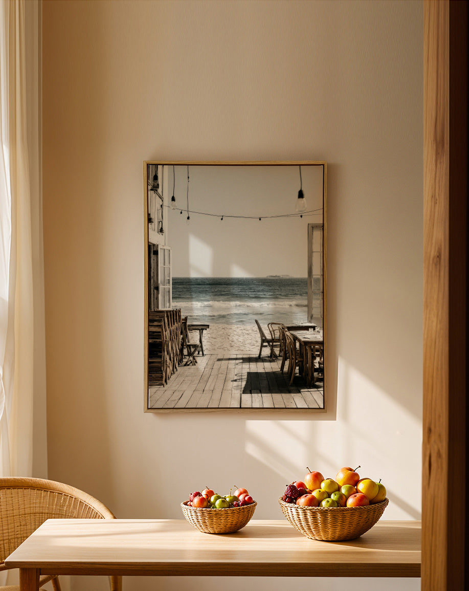 Open Terrace - Framed canvas in an interior