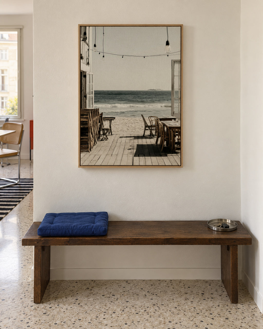 Open Terrace - Framed canvas in an interior