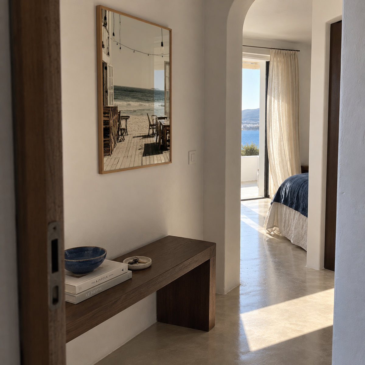 Open Terrace - Framed poster in an interior