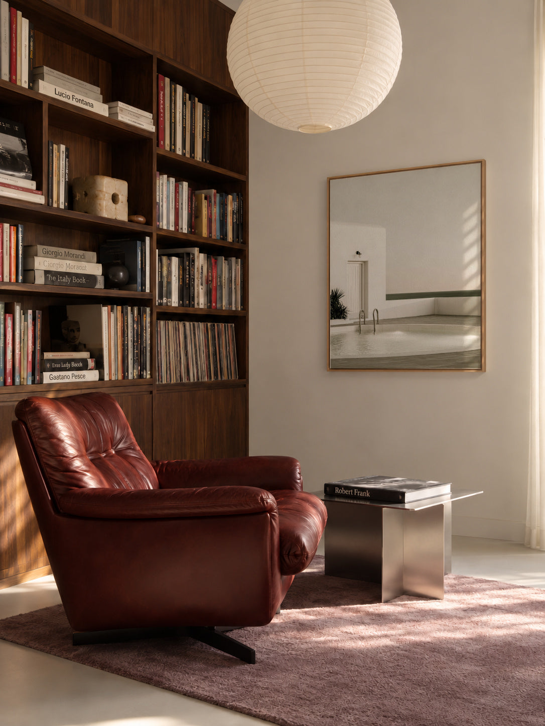 White Pool - Framed canvas in an interior