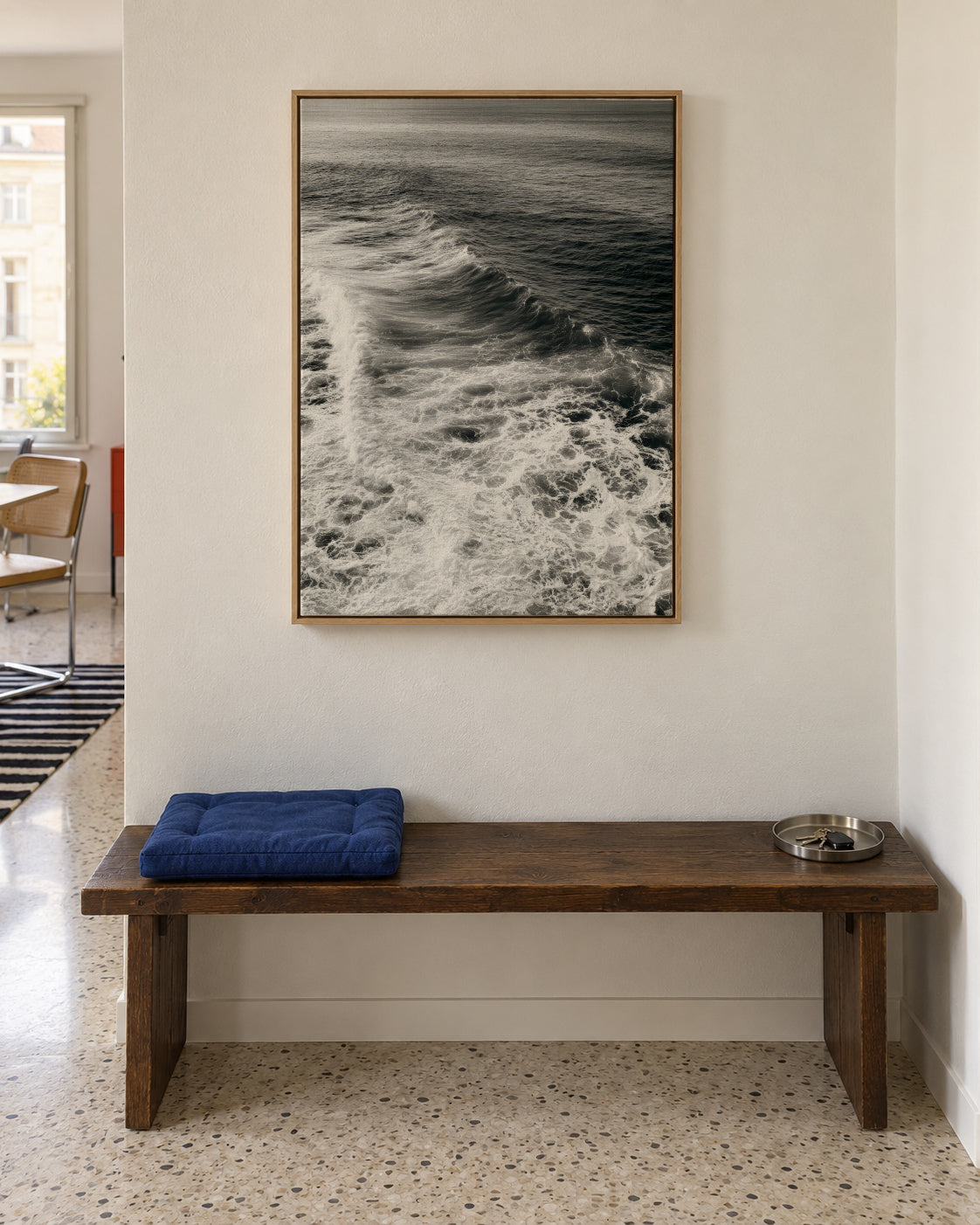 Ocean Wake - Framed canvas in an interior