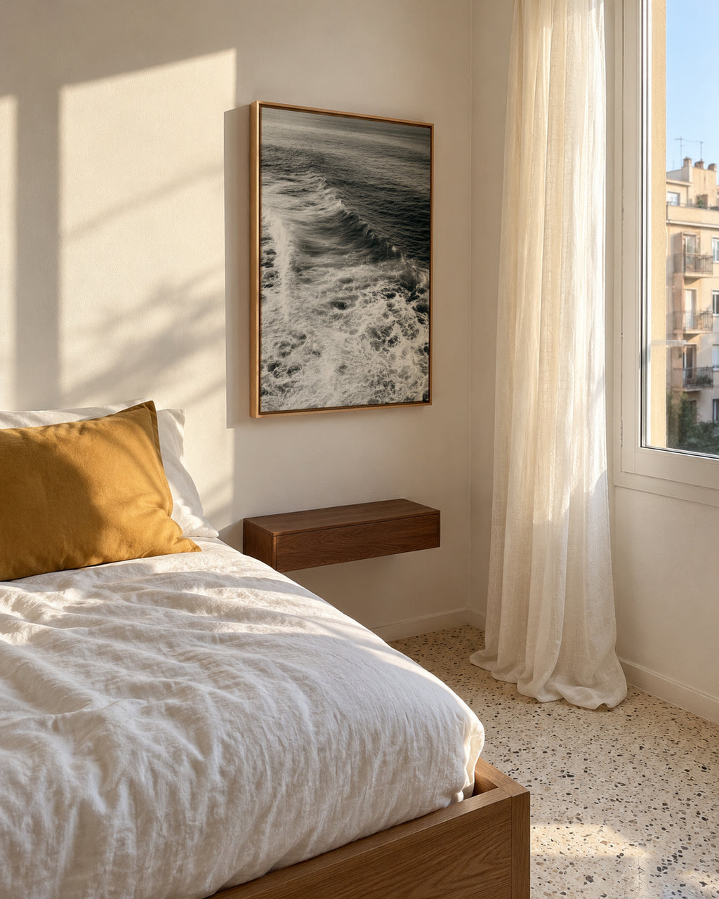 Ocean Wake - Framed canvas in an interior