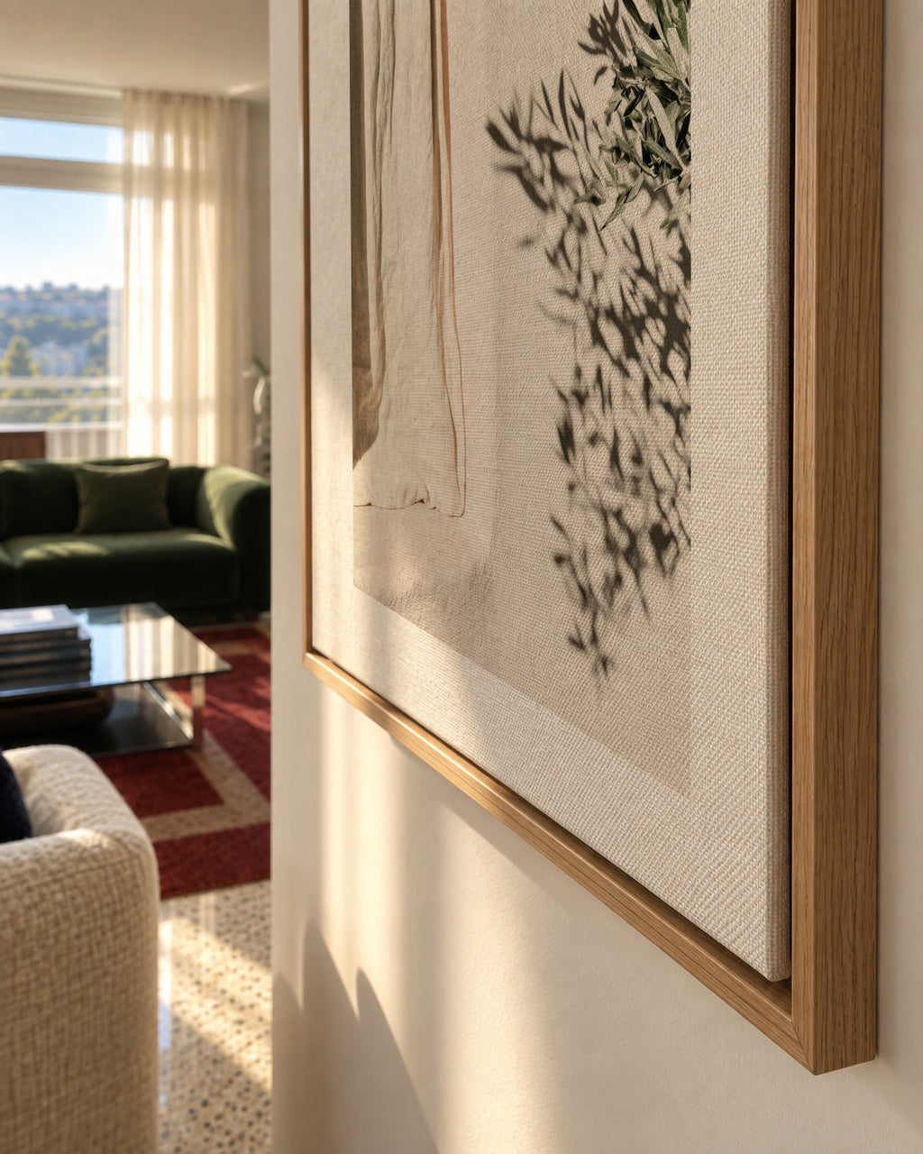 Linen Window - Framed canvas detail