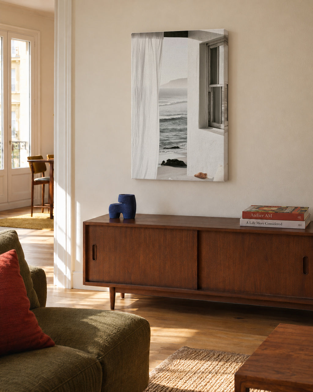 Sea Breeze - Unframed canvas in an interior
