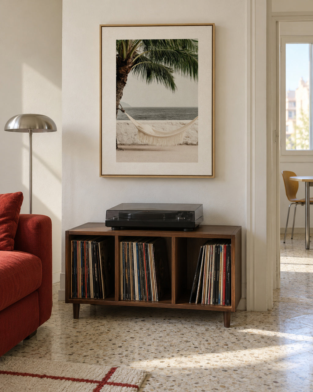 Palm Hammock - Framed canvas in an interior