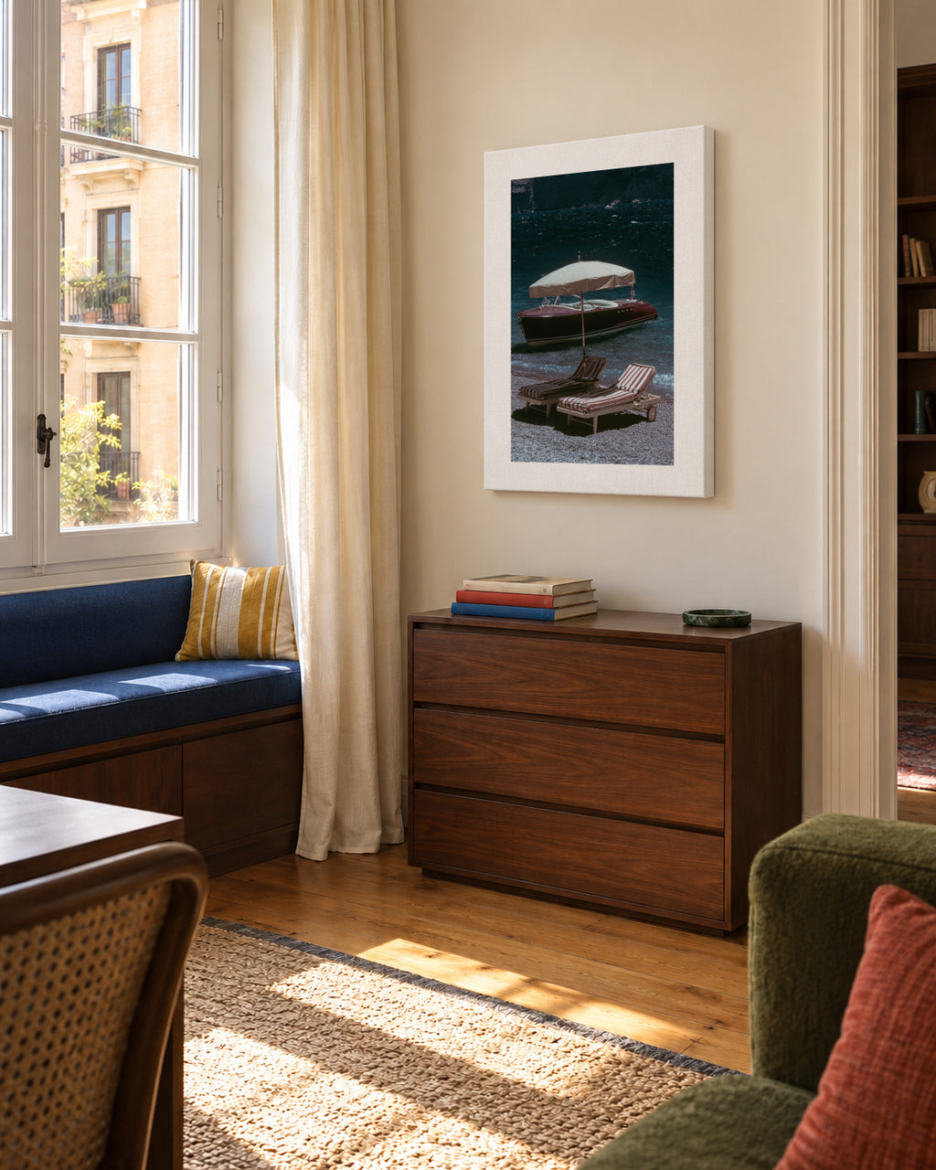 Lake Escape - Unframed canvas in an interior