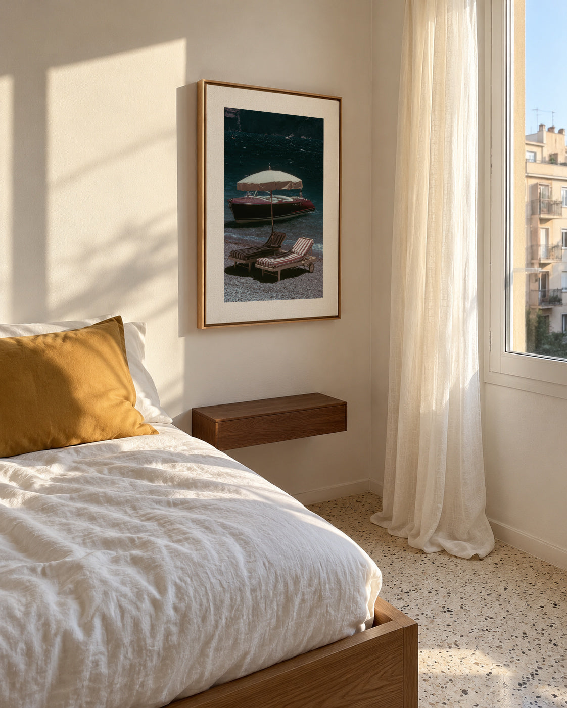 Lake Escape - Framed canvas in an interior