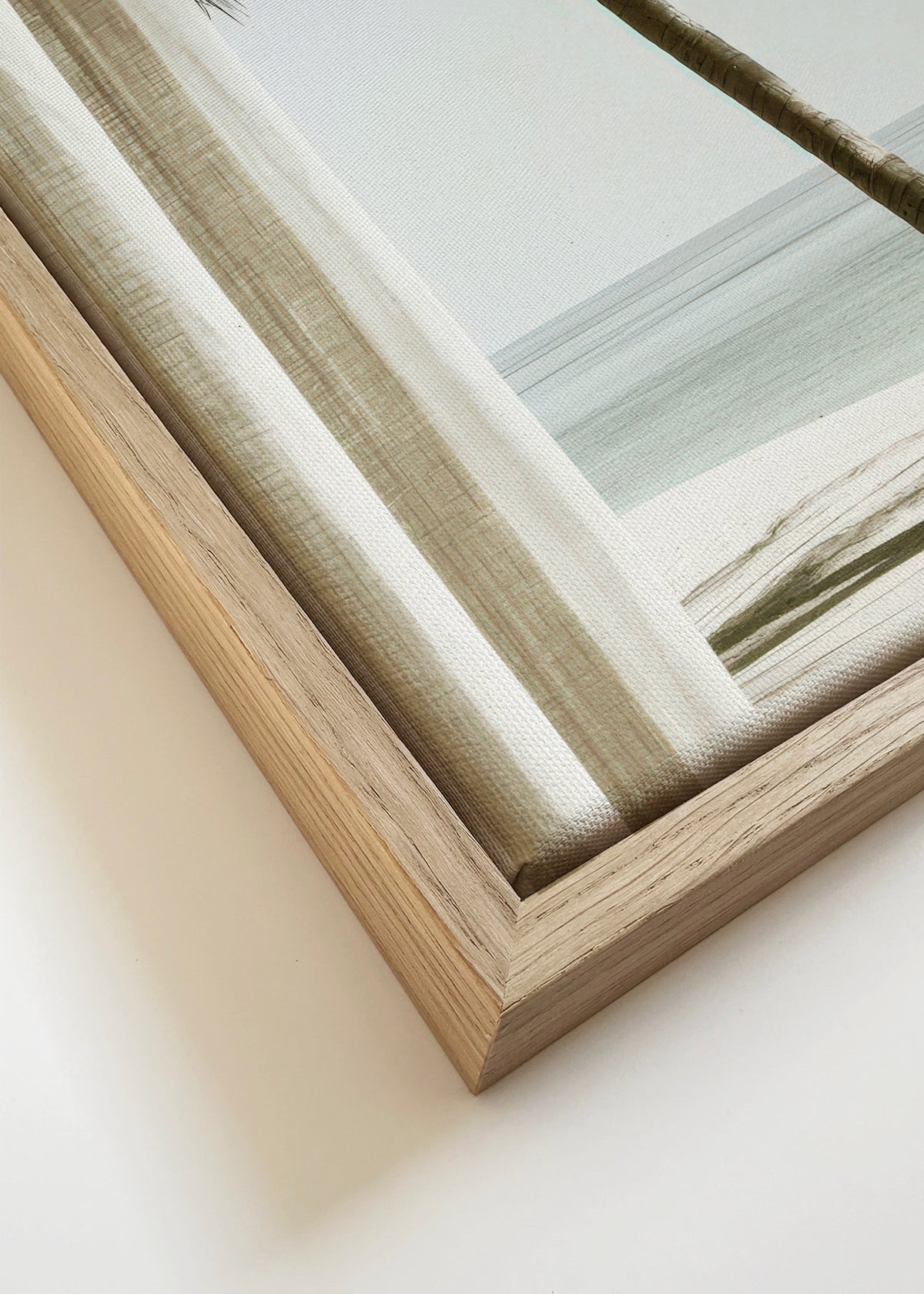 Twin Palms - Framed canvas detail