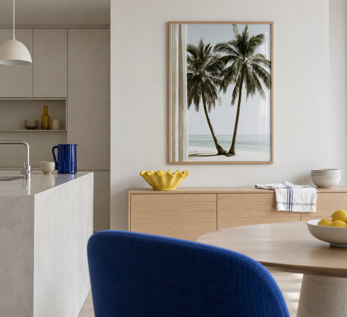 Twin Palms - Framed poster in an interior