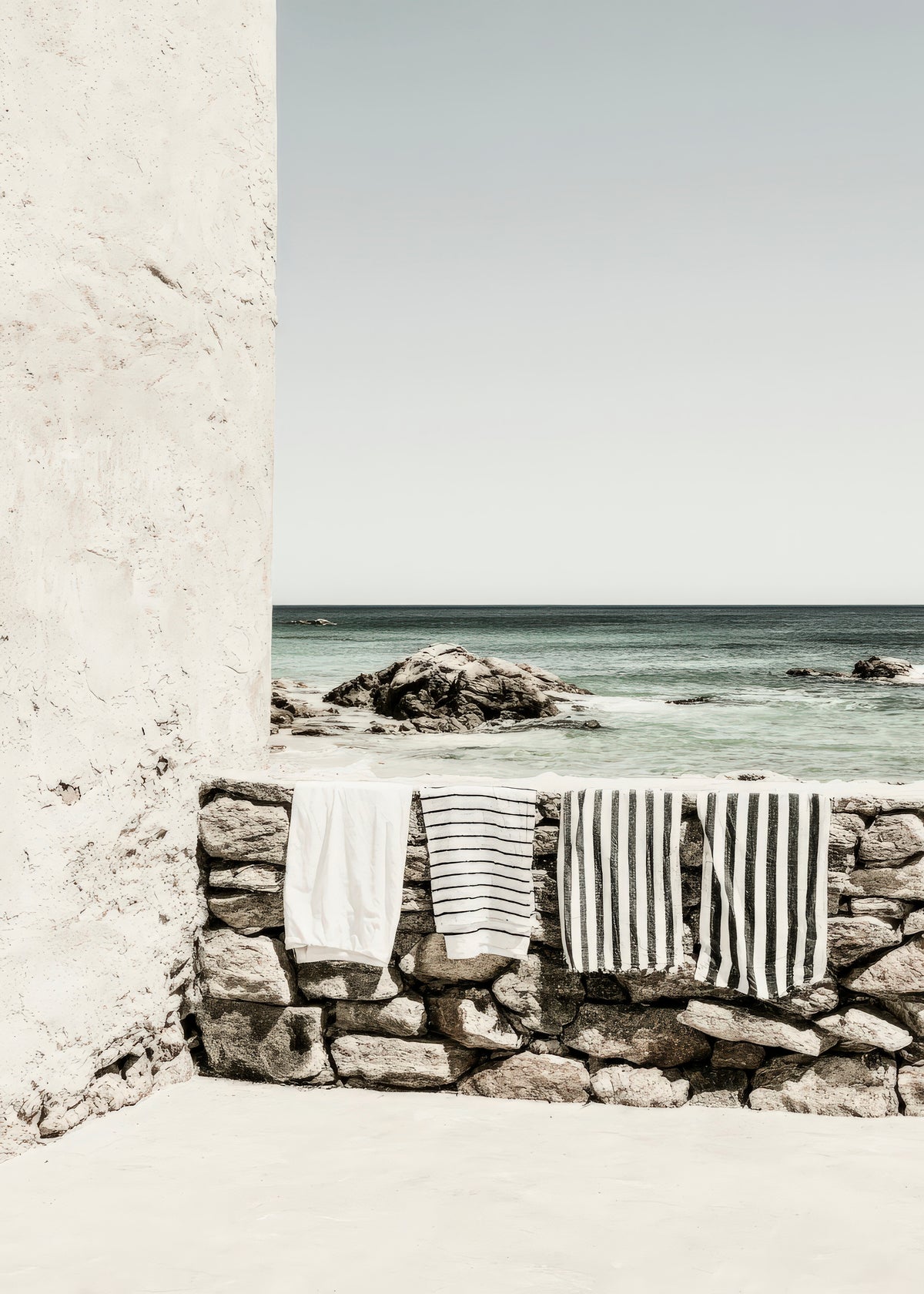 Seaside Towels - Unframed art print
