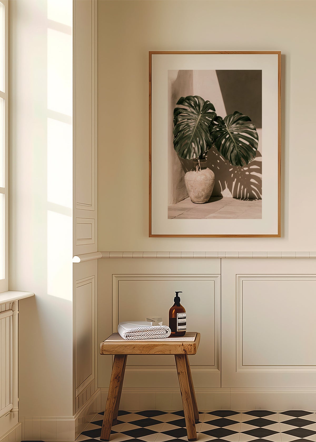 Lámina botánica Monstera en maceta – Product3
