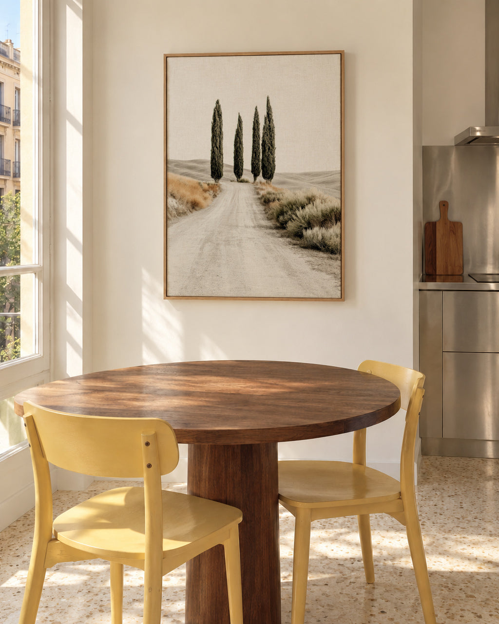 Cypress Road - Framed canvas in an interior