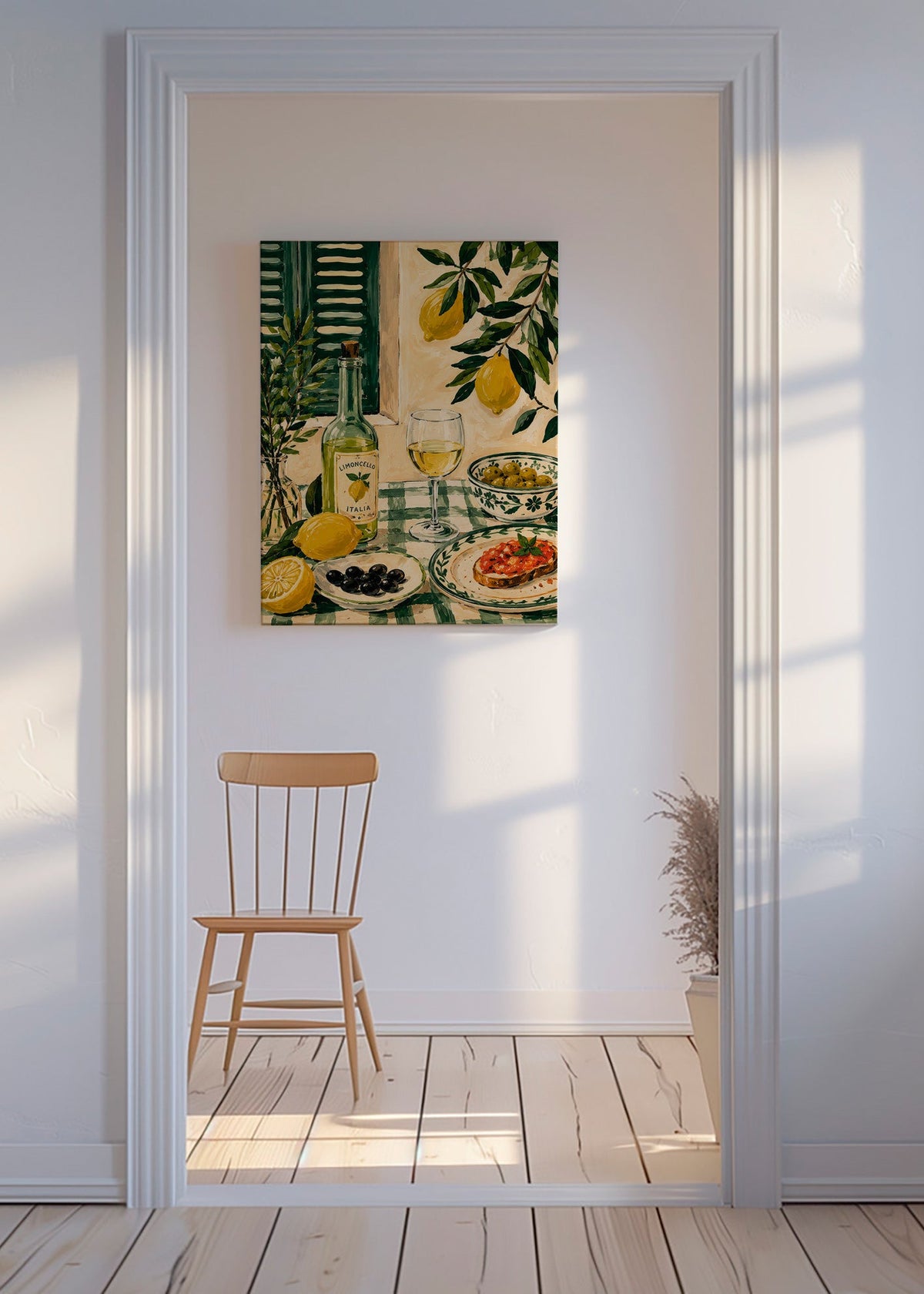 Cuadro de cocina con limones y limoncello – Canvas