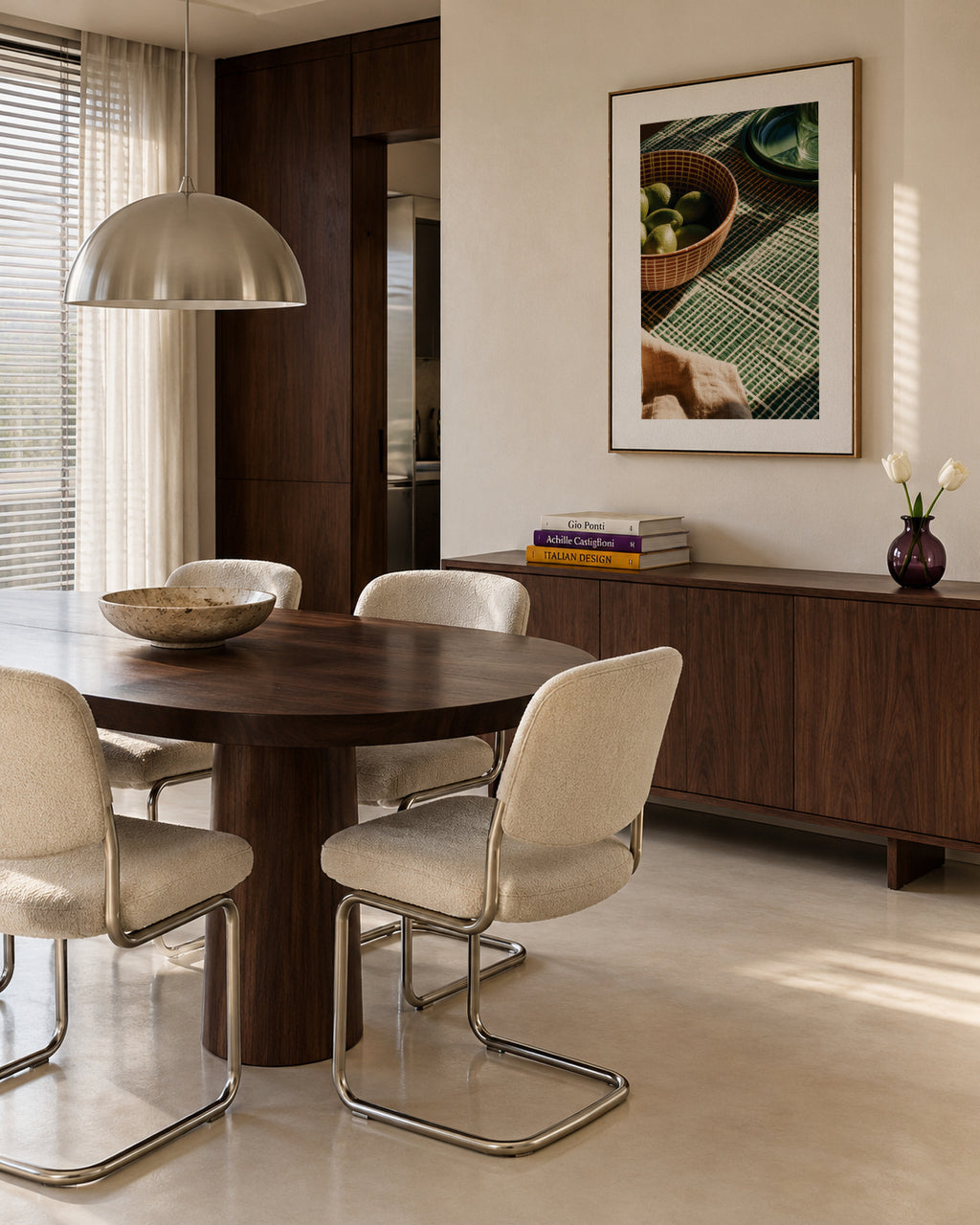 Olive Table - Framed canvas in an interior