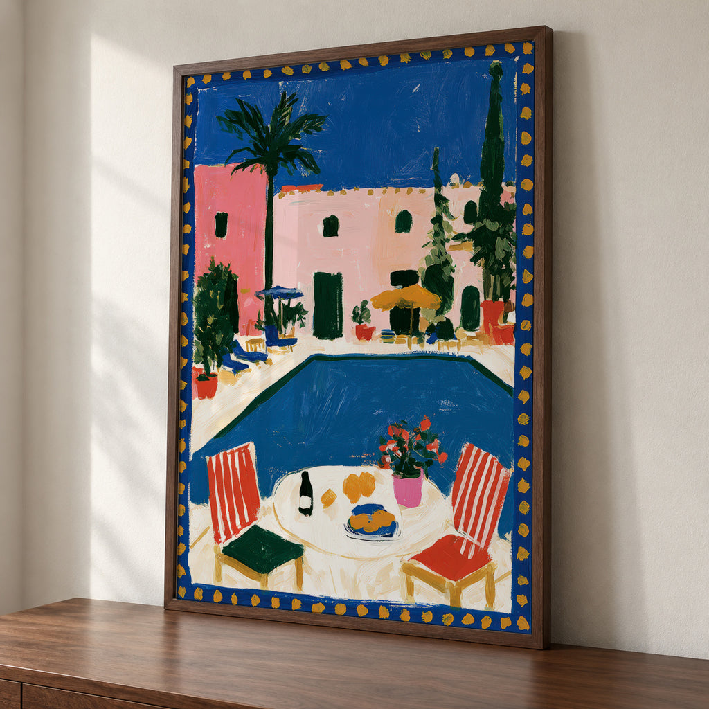 Pink Villa - Framed poster detail