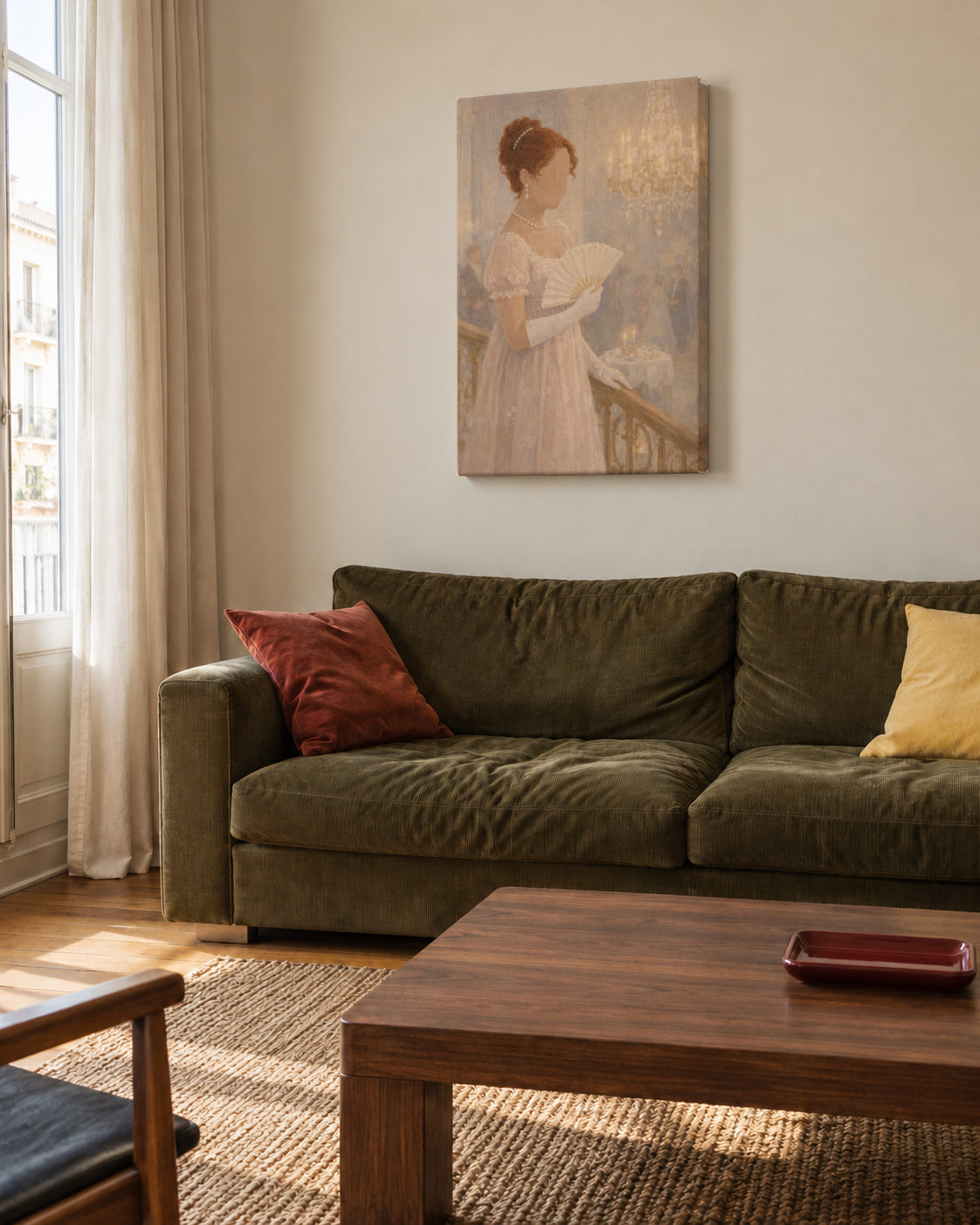 Ivory Ballroom - Unframed canvas in an interior